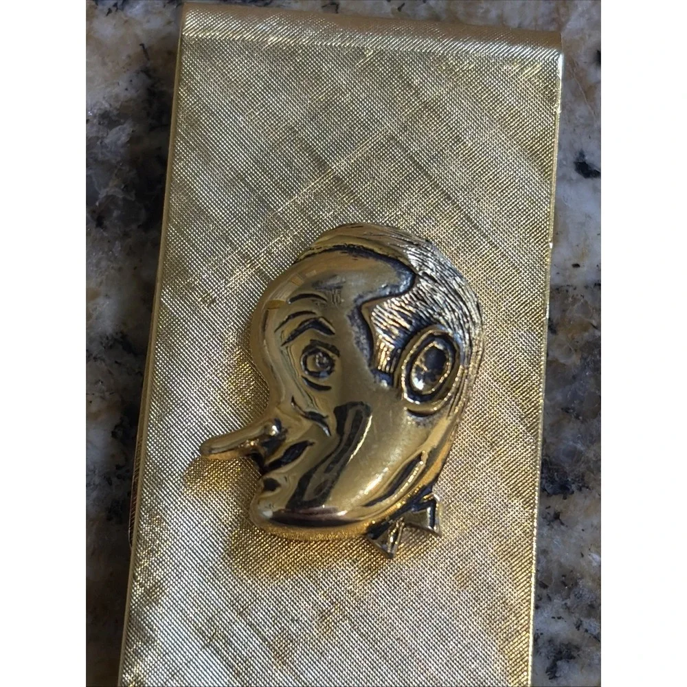 Vintage VTG Gold Plated Golf Bob Hope Memorabilia Collectible Money Clip‎